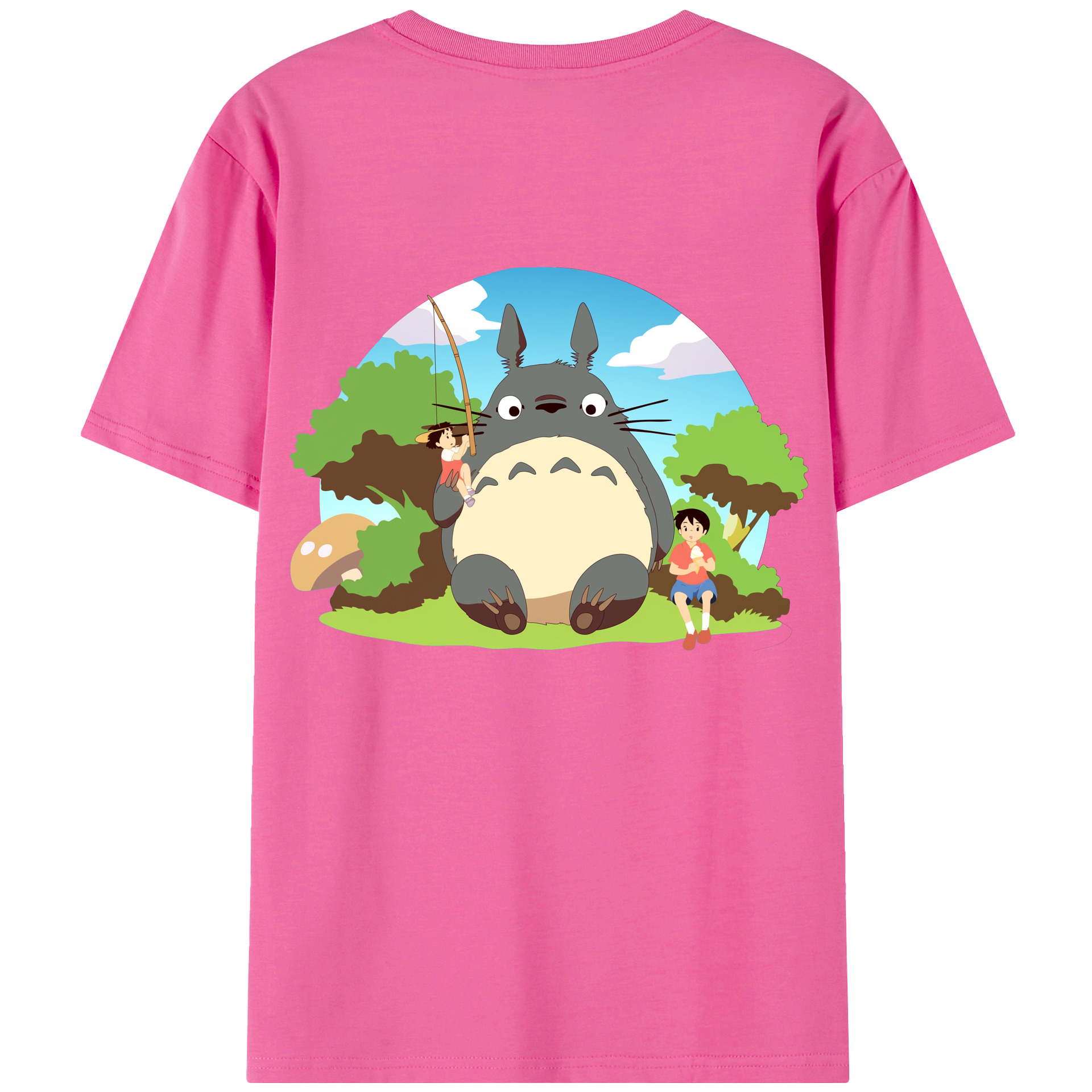 （画像用） となりのトトロ 草壁メイ 草壁サツキ My Neighbor Totoro Satsuki Kusakabe Mei Kusakabe レディース半袖Tシャツ(バックプリント)